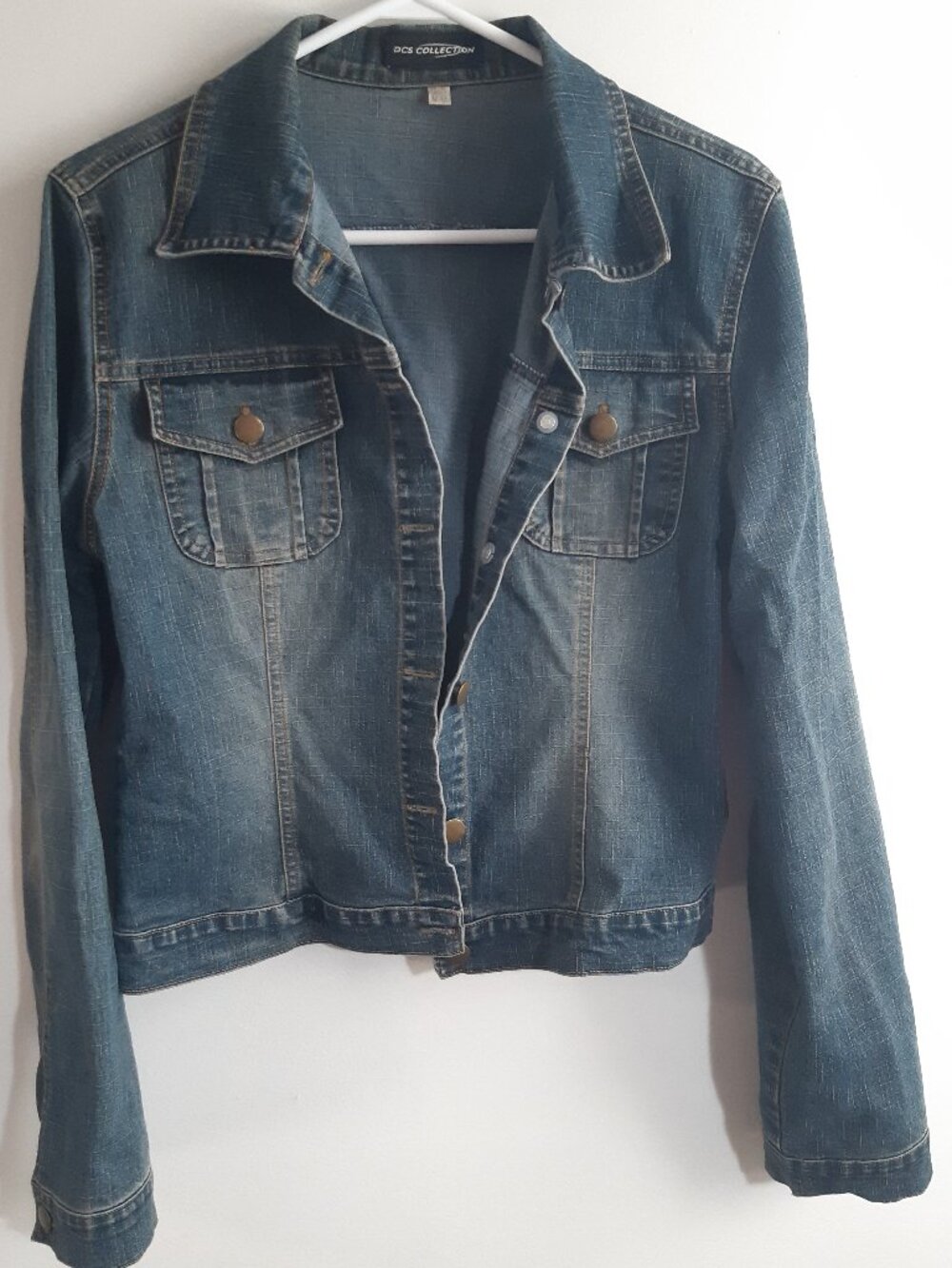 DCS Collection Blue Jean Denim Jacket Medium Coat Fashion Women Vintage Y2K - Picture 10 of 10